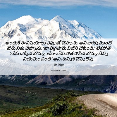 Picture 06 - యెషయా 48:5 TELIRV - అందుకే ఈ విషయాలు - Bible Verse Picture