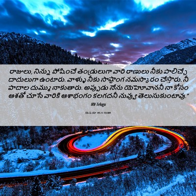 Picture 06 - యెషయా 49:23 TELIRV - రాజులు, నిన్ను - Bible Verse Picture