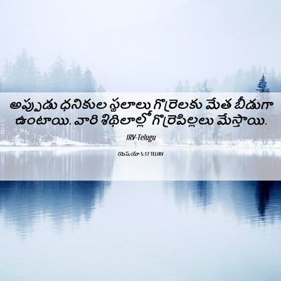Picture 06 - యెషయా 5:17 TELIRV - అప్పుడు ధనికుల - Bible Verse Picture