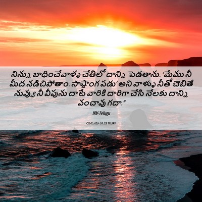 Picture 06 - యెషయా 51:23 TELIRV - నిన్ను - Bible Verse Picture