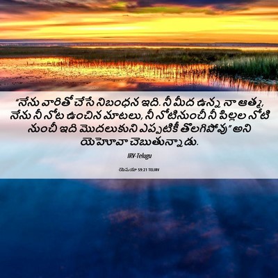 Picture 06 - యెషయా 59:21 TELIRV - “నేను వారితో చేసే - Bible Verse Picture