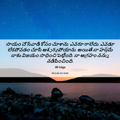 Picture 06 - యెషయా 63:5 TELIRV - సాయం చేసేవాడి - Bible Verse Picture