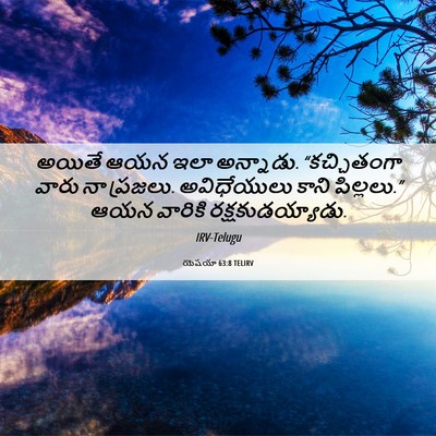 Picture 06 - యెషయా 63:8 TELIRV - అయితే ఆయన ఇలా - Bible Verse Picture