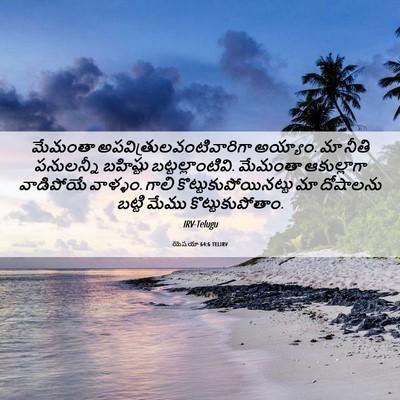 Picture 06 - యెషయా 64:6 TELIRV - మేమంతా - Bible Verse Picture