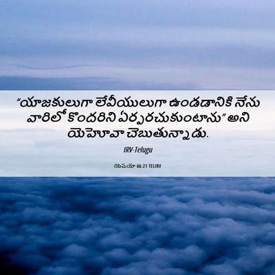 Picture 06 - యెషయా 66:21 TELIRV - “యాజకులుగా - Bible Verse Picture