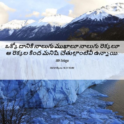 Picture 06 - యెహెజ్కేలు 10:21 TELIRV - ఒక్కో దానికి - Bible Verse Picture