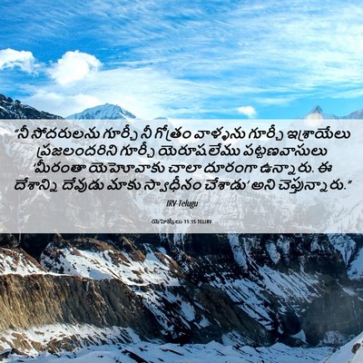 Picture 06 - యెహెజ్కేలు 11:15 TELIRV - “నీ సోదరులను - Bible Verse Picture