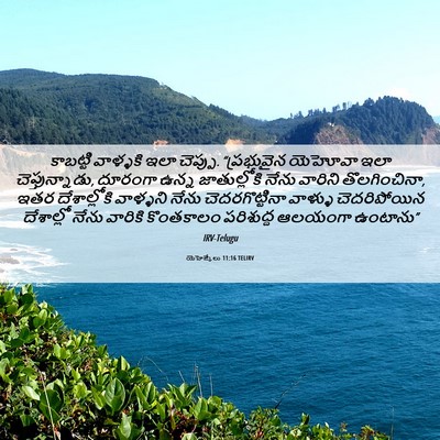 Picture 06 - యెహెజ్కేలు 11:16 TELIRV - కాబట్టి వాళ్ళకి - Bible Verse Picture