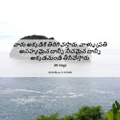 Picture 06 - యెహెజ్కేలు 11:18 TELIRV - వారు అక్కడికి - Bible Verse Picture