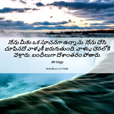 Picture 06 - యెహెజ్కేలు 12:11 TELIRV - నేను మీకు ఒక - Bible Verse Picture