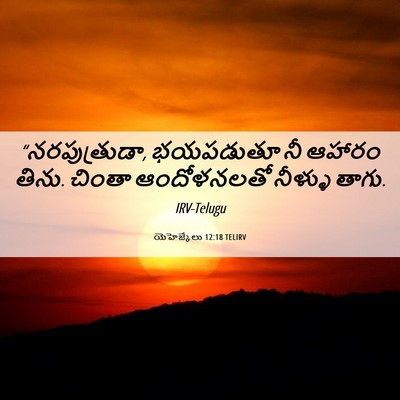 Picture 06 - యెహెజ్కేలు 12:18 TELIRV - “నరపుత్రుడా, - Bible Verse Picture