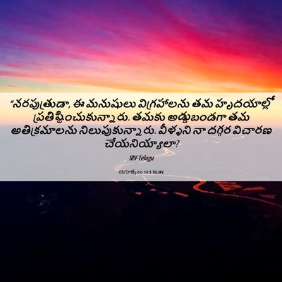 Picture 06 - యెహెజ్కేలు 14:3 TELIRV - “నరపుత్రుడా, ఈ - Bible Verse Picture