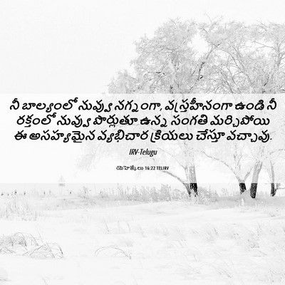 Picture 06 - యెహెజ్కేలు 16:22 TELIRV - నీ బాల్యంలో - Bible Verse Picture