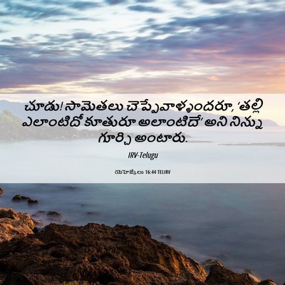 Picture 06 - యెహెజ్కేలు 16:44 TELIRV - చూడు! సామెతలు - Bible Verse Picture