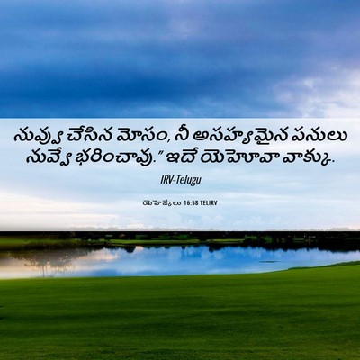 Picture 06 - యెహెజ్కేలు 16:58 TELIRV - నువ్వు చేసిన మోసం, - Bible Verse Picture
