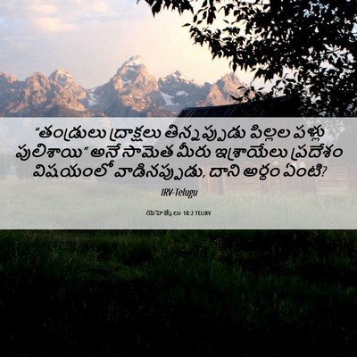 Picture 06 - యెహెజ్కేలు 18:2 TELIRV - “తండ్రులు - Bible Verse Picture