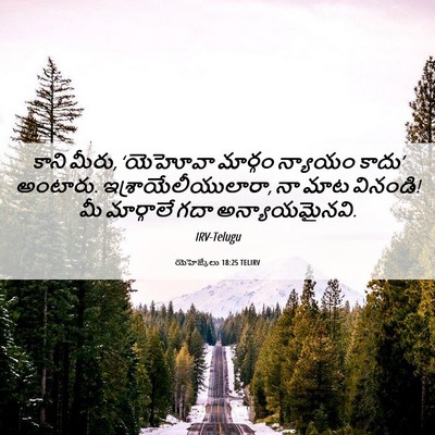 Picture 06 - యెహెజ్కేలు 18:25 TELIRV - కాని మీరు, ‘యెహోవా - Bible Verse Picture