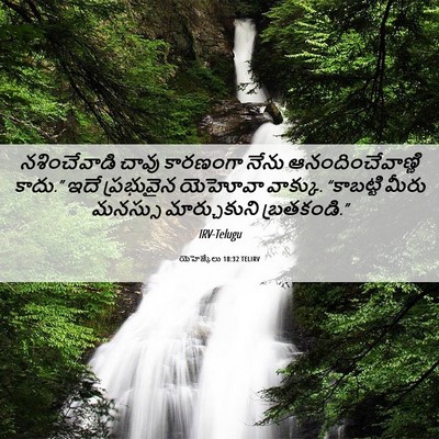 Picture 06 - యెహెజ్కేలు 18:32 TELIRV - నశించేవాడి చావు - Bible Verse Picture