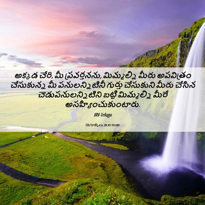 Picture 06 - యెహెజ్కేలు 20:43 TELIRV - అక్కడ చేరి, మీ - Bible Verse Picture