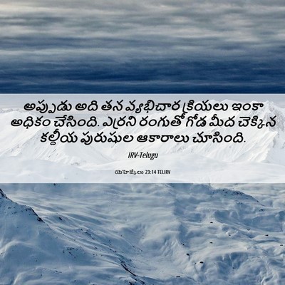 Picture 06 - యెహెజ్కేలు 23:14 TELIRV - అప్పుడు అది తన - Bible Verse Picture