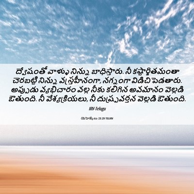 Picture 06 - యెహెజ్కేలు 23:29 TELIRV - ద్వేషంతో వాళ్ళు - Bible Verse Picture