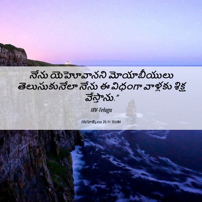 Picture 06 - యెహెజ్కేలు 25:11 TELIRV - నేను యెహోవానని - Bible Verse Picture