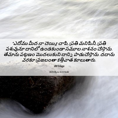 Picture 06 - యెహెజ్కేలు 25:13 TELIRV - “ఎదోము మీద నా - Bible Verse Picture