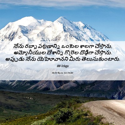 Picture 06 - యెహెజ్కేలు 25:5 TELIRV - నేను రబ్బా - Bible Verse Picture