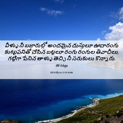 Picture 06 - యెహెజ్కేలు 27:24 TELIRV - వీళ్ళు నీ - Bible Verse Picture