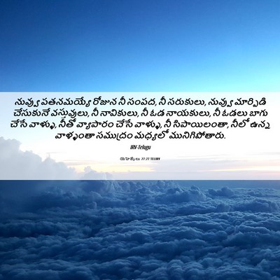 Picture 06 - యెహెజ్కేలు 27:27 TELIRV - నువ్వు పతనమయ్యే - Bible Verse Picture
