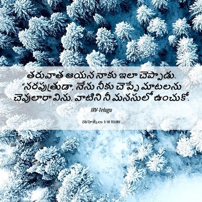 Picture 06 - యెహెజ్కేలు 3:10 TELIRV - తరువాత ఆయన నాకు - Bible Verse Picture