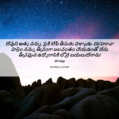 Picture 06 - యెహెజ్కేలు 3:14 TELIRV - దేవుని ఆత్మ నన్ను - Bible Verse Picture