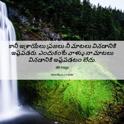Picture 06 - యెహెజ్కేలు 3:7 TELIRV - కానీ ఇశ్రాయేలు - Bible Verse Picture