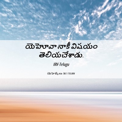 Picture 06 - యెహెజ్కేలు 30:1 TELIRV - యెహోవా నాకీ విషయం - Bible Verse Picture