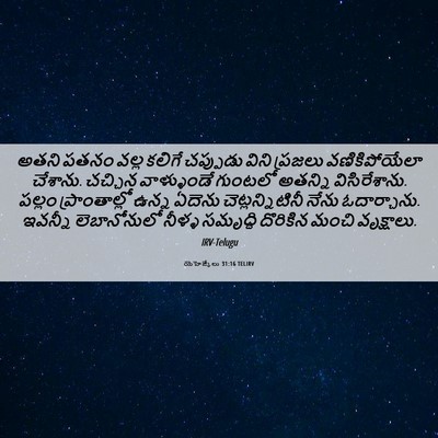 Picture 06 - యెహెజ్కేలు 31:16 TELIRV - అతని పతనం వల్ల - Bible Verse Picture