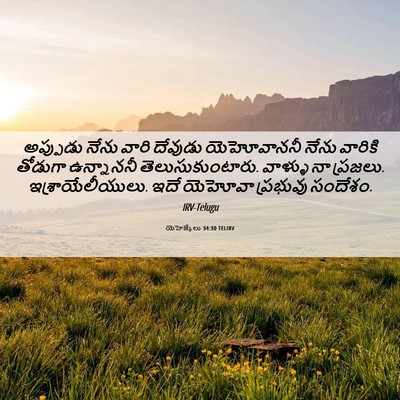 Picture 06 - యెహెజ్కేలు 34:30 TELIRV - అప్పుడు నేను వారి - Bible Verse Picture