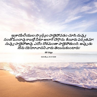 Picture 06 - యెహెజ్కేలు 35:15 TELIRV - ఇశ్రాయేలీయుల - Bible Verse Picture