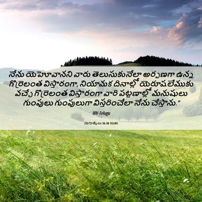 Picture 06 - యెహెజ్కేలు 36:38 TELIRV - నేను యెహోవానని - Bible Verse Picture