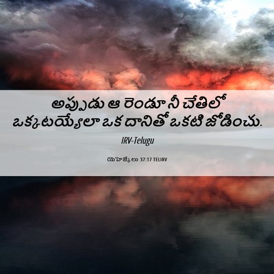 Picture 06 - యెహెజ్కేలు 37:17 TELIRV - అప్పుడు ఆ రెండూ నీ - Bible Verse Picture