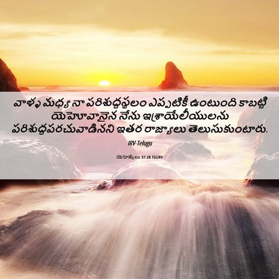 Picture 06 - యెహెజ్కేలు 37:28 TELIRV - వాళ్ళ మధ్య నా - Bible Verse Picture