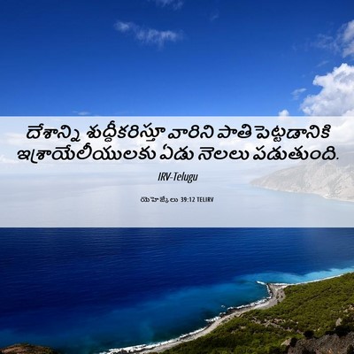 Picture 06 - యెహెజ్కేలు 39:12 TELIRV - దేశాన్ని - Bible Verse Picture