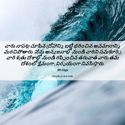 Picture 06 - యెహెజ్కేలు 39:26 TELIRV - వారు నాపట్ల చూపిన - Bible Verse Picture