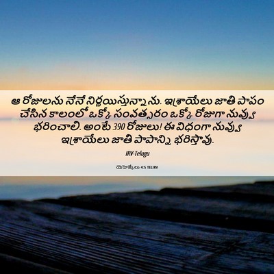 Picture 06 - యెహెజ్కేలు 4:5 TELIRV - ఆ రోజులను నేనే - Bible Verse Picture