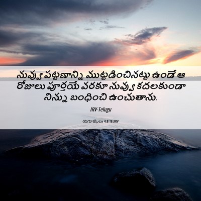 Picture 06 - యెహెజ్కేలు 4:8 TELIRV - నువ్వు పట్టణాన్ని - Bible Verse Picture
