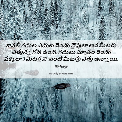 Picture 06 - యెహెజ్కేలు 40:12 TELIRV - కావలి గదుల ఎదుట - Bible Verse Picture