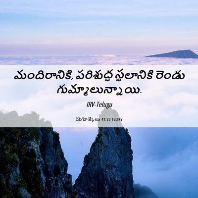 Picture 06 - యెహెజ్కేలు 41:23 TELIRV - మందిరానికి, - Bible Verse Picture