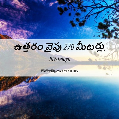 Picture 06 - యెహెజ్కేలు 42:17 TELIRV - ఉత్తరం వైపు 270 - Bible Verse Picture