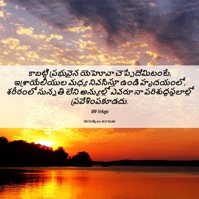 Picture 06 - యెహెజ్కేలు 44:9 TELIRV - కాబట్టి ప్రభువైన - Bible Verse Picture