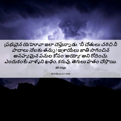 Picture 06 - యెహెజ్కేలు 6:11 TELIRV - ప్రభువైన యెహోవా - Bible Verse Picture