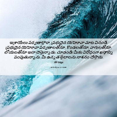 Picture 06 - యెహెజ్కేలు 6:3 TELIRV - ఇశ్రాయేలు - Bible Verse Picture